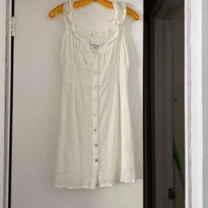 Skylar + Madison White Eyelet Flower Print Dress - Large - NWT